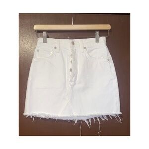 Agolde White Denim Skirt